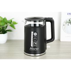 Ấm Siêu Tốc Thủy Tinh 1.7L SUNHOUSE MAMA SHD1330 - Bình Đun Nước Nhanh chóng, An Toàn, 1850W, Chất Liệu Bền Bỉ, Màu Đen