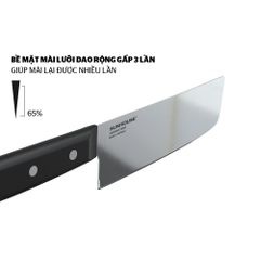 Dao Thái SUNHOUSE KS-KN165SS - Lưỡi 16.5cm, Thép SUS420J2, Độ Cứng 52±2 HRC, Công Nghệ Mài 65% - Dụng Cụ Nhà Bếp Chất Lượng Cao