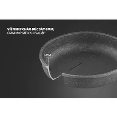 Chảo chống dính siêu bền đá 26cm SUNHOUSE SBD26