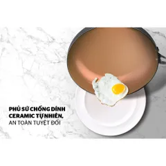 Chảo chiên Ceramic đáy từ SUNHOUSE SHG1128MCA