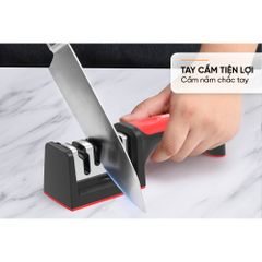 Mài Dao Kéo Cầm Tay 4 Rãnh SUNHOUSE KS-SH4 - Dụng Cụ Bếp Tiện Lợi, Lưỡi Thép Hợp Kim, Chất Liệu Nhựa PP Chắc Chắn