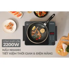 Bếp hồng ngoại hai vòng nhiệt 2200W SUNHOUSE SHD6022