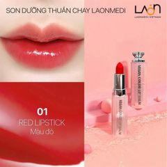 Son Dưỡng Màu Thuần Chay Laonmedi Vegan - Bộ 3 Màu Sắc Tự Nhiên, Dưỡng Ẩm, Độ Bám Màu Cao, Phù Hợp Mọi Dịp