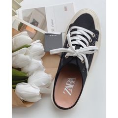 Giày Mules Sục Thể Thao Nữ Đế Bằng 3cm Ailee - Sneaker Basic Đạp Gót Thoải Mái, Thời Trang, Sale Full Box