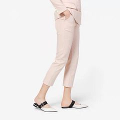 Sục bệt nữ mũi nhọn quai nạm kim loại, giày thời trang Ailee - Hàng xuất Full box, phong cách hiện đại, tiện dụng