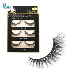 Bộ Lông Mi Giả Faux 3 Cặp Cao Cấp - Tăng Cường Độ Quyến Rũ Cho Đôi Mắt, Dễ Dàng Sử Dụng Cho Tất Cả Dịp