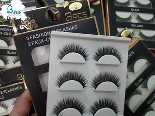 Bộ Lông Mi Giả Faux 3 Cặp Cao Cấp - Tăng Cường Độ Quyến Rũ Cho Đôi Mắt, Dễ Dàng Sử Dụng Cho Tất Cả Dịp