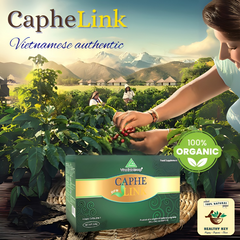 Cà Phê Link Nguyên Chất Decaf Thảo Mộc Rang Xay 320g - Tăng Cường Đề Kháng, Không Gây Bồn Chồn, Phù Hợp Người Nhạy Cảm Caffeine