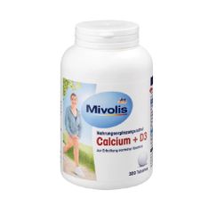 Viên uống bổ sung canxi và D3 Mivolis Calcium D3 Đức lọ 300 viên