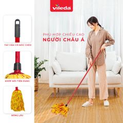 Bộ cầy lau nhà VILEDA Supermocio Soft – Dụng cụ vệ sinh siêu thấm cho sàn gỗ, nhẹ nhàng loại bỏ bụi bẩn và vết bẩn hiệu quả.