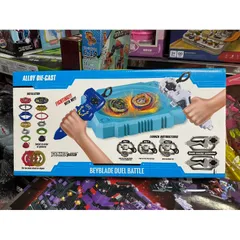 Hộp Đồ Chơi Con Quay Rút Dây - Bộ 4 Con Quay Kèm Sàn Thi Đấu Thú Vị Cho Trẻ Em 329-62