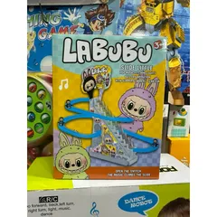 Hộp Đồ Chơi Labubu Nhảy Bậc Thang - Đồ Chơi Điều Khiển Từ Xa Có Nhạc và Đèn Phát Sáng 867-6, Tặng Kèm Pin