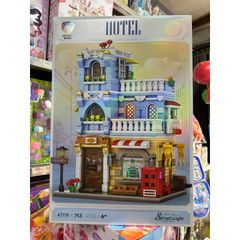Hộp lê gô lắp ghép mô hình khách sạn HOTEL Streetscape TOWN LIFE 47119