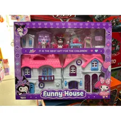 Hộp Đồ Chơi Mô Hình Nhà Kuromi Funny House Có Nhạc & Đèn Phát Sáng 5807 - Quà Tặng Dễ Thương Cho Trẻ Em