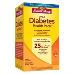 Vitamin hỗ trợ tiểu đường Nature Made Diabetes Health Pack - 60 gói dinh dưỡng thiết yếu cho người tiểu đường và tiền tiểu đường