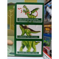Khủng long 3 đầu có cánh đẻ trứng, biết đi, có nhạc và đèn phát sáng 891A (có pin đi kèm)