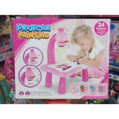 Bàn Soi Vẽ và Tô Màu PROJECTOR PAINTING 6776 - Đồ Chơi Giáo Dục Có Đèn Phát Sáng, Tặng Kèm Pin, 24 Chi Tiết Hấp Dẫn