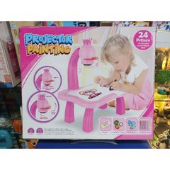 Bàn Soi Vẽ và Tô Màu PROJECTOR PAINTING 6776 - Đồ Chơi Giáo Dục Có Đèn Phát Sáng, Tặng Kèm Pin, 24 Chi Tiết Hấp Dẫn