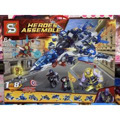 Hộp Lego Lắp Ghép Máy Bay HEROES ASSEMBLE 1221 - Đồ Chơi Xây Dựng Cho Trẻ Em, Mô Hình Chiến Đấu Sáng Tạo