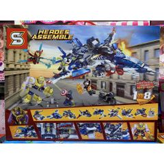 Hộp Lego Lắp Ghép Máy Bay HEROES ASSEMBLE 1221 - Đồ Chơi Xây Dựng Cho Trẻ Em, Mô Hình Chiến Đấu Sáng Tạo