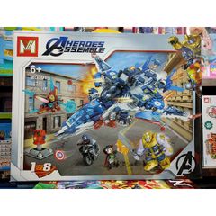 Hộp Lego Lắp Ghép Máy Bay HEROES ASSEMBLE 1221 - Đồ Chơi Xây Dựng Cho Trẻ Em, Mô Hình Chiến Đấu Sáng Tạo