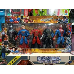 Hộp Đồ Chơi Mô Hình 5 Nhân Vật Siêu Anh Hùng Phát Sáng - Đồ Chơi Trẻ Em Thú Vị, Quà Tặng Fan Siêu Anh Hùng