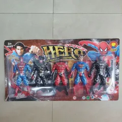 Hộp Đồ Chơi Mô Hình 5 Nhân Vật Siêu Anh Hùng Phát Sáng - Đồ Chơi Trẻ Em Thú Vị, Quà Tặng Fan Siêu Anh Hùng