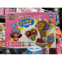 Hộp đồ chơi Đất nặn làm kem 8359 - Bộ dụng cụ sáng tạo cho bé với nhiều màu sắc và hình dạng ngọt ngào, lý tưởng cho trẻ em yêu thích làm bánh.