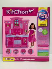 Hộp đồ chơi Tủ Bếp Nấu Ăn Happy Kitchen 818-1 - Có Nhạc và Đèn Sáng, Tặng Kèm Pin - Đồ Chơi Thú Vị Cho Trẻ Em