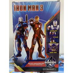 Mô Hình Nhân Vật IRON MAN Biết Đi Có Nhạc & Đèn Phát Sáng - Đồ Chơi Sưu Tầm Siêu Anh Hùng Marvel, Tặng Kèm Pin