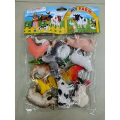 Bộ Đồ Chơi Động Vật MY FARM - Mô Hình 12 Con Thú Nhà Cho Trẻ Em - Đồ Chơi Giáo Dục Sáng Tạo