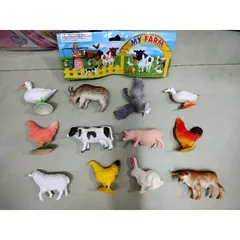 Bộ Đồ Chơi Động Vật MY FARM - Mô Hình 12 Con Thú Nhà Cho Trẻ Em - Đồ Chơi Giáo Dục Sáng Tạo