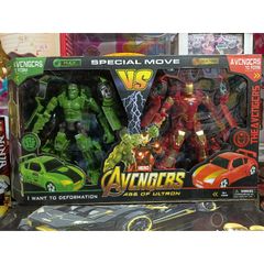 Hộp đồ chơi lắp ghép Robot Biến Hình Avengers - Chơi và Khám Phá Xe Ô Tô Siêu Anh Hùng cho Trẻ Em