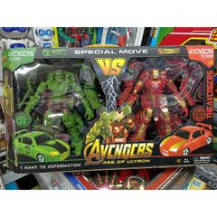 Hộp đồ chơi lắp ghép Robot Biến Hình Avengers - Chơi và Khám Phá Xe Ô Tô Siêu Anh Hùng cho Trẻ Em