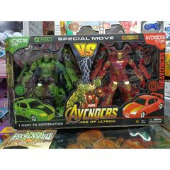 Hộp đồ chơi lắp ghép Robot Biến Hình Avengers - Chơi và Khám Phá Xe Ô Tô Siêu Anh Hùng cho Trẻ Em