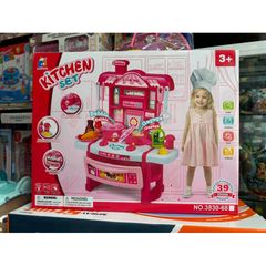 Hộp Tủ Bếp Nấu Ăn KITCHEN SET 3830-68 - Đồ Chơi Âm Nhạc và Đèn Phát Sáng, Tặng Kèm Pin, Quà Tặng Thú Vị Cho Trẻ Em