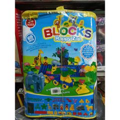 Bộ đồ chơi xếp hình Sở thú BLOCKS Happy Zoo 69 chi tiết - Đồ chơi giáo dục cho trẻ em khám phá sáng tạo và phát triển tư duy