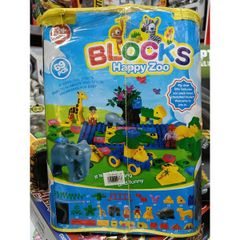 Bộ đồ chơi xếp hình Sở thú BLOCKS Happy Zoo 69 chi tiết - Đồ chơi giáo dục cho trẻ em khám phá sáng tạo và phát triển tư duy