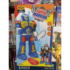 Robot SUPER WARRIOR điều khiển từ xa 3987B - Chơi nhạc, đèn sáng, lắp pin và tặng kèm pin, giao màu ngẫu nhiên