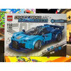 Hộp lê gô lắp ghép mô hình Xe ô tô CRAZY DRAG RACING 892