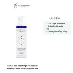 Kem Zo Skin Health Pigment Control Blending Crème 2% HQ - Kem trị nám và tàn nhang hiệu quả, làm sáng da tự nhiên