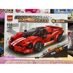 Hộp lê gô lắp ghép mô hình Xe ô tô CRAZY DRAG RACING 893