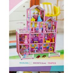 Hộp Đồ Chơi Lắp Ghép Ngôi Nhà Búp Bê LOVELY HOUSE 589 - Đồ Chơi Xếp Hình Sáng Tạo Cho Trẻ Em