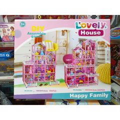 Hộp Đồ Chơi Lắp Ghép Ngôi Nhà Búp Bê LOVELY HOUSE 589 - Đồ Chơi Xếp Hình Sáng Tạo Cho Trẻ Em