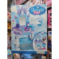 Hộp đồ chơi Bàn trang điểm BEAUTY ANGEL có nhạc và đèn LED phát sáng - Đồ chơi trang điểm cho bé gái, kèm pin miễn phí