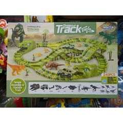 Hộp Đồ Chơi Lắp Ghép Đường Hầm Khủng Long Dinosaur Track Paradise 256A - Đồ Chơi Giáo Dục Kèm Pin Thú Vị cho Trẻ Em