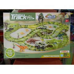 Hộp Đồ Chơi Lắp Ghép Đường Hầm Khủng Long Dinosaur Track Paradise 256A - Đồ Chơi Giáo Dục Kèm Pin Thú Vị cho Trẻ Em
