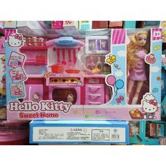 Hộp Tủ Bếp Hello Kitty Sweet Home - Đồ Chơi Nấu Ăn Với Nhạc Và Đèn Phát Sáng, Giao Mẫu Ngẫu Nhiên