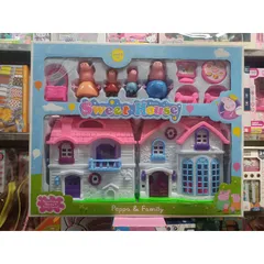 Hộp Đồ Chơi Nhà Heo Peppa Pig - Bộ Mô Phỏng Kèm Nội Thất Trang Trí Dành Cho Trẻ Em - Quà Tặng Tuyệt Vời 6005