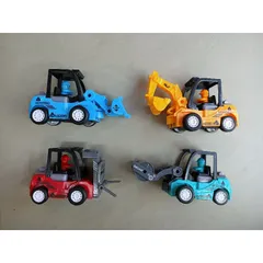 Mô hình Xe ô tô công trình 4 chiếc - Đồ chơi trẻ em chạy bằng bánh đà 868-58 - Quà tặng thú vị cho bé